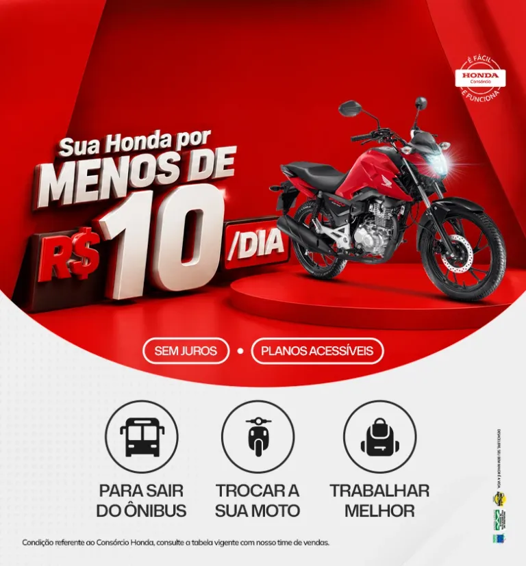 Banner Nova Onda Moto Consorcio CG 160 Fan