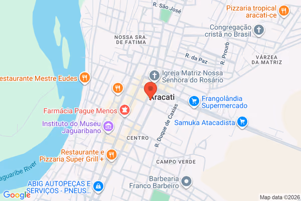 Mapa da localização - Aracati